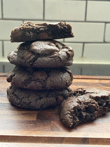 double chocolate cookies fir and maple