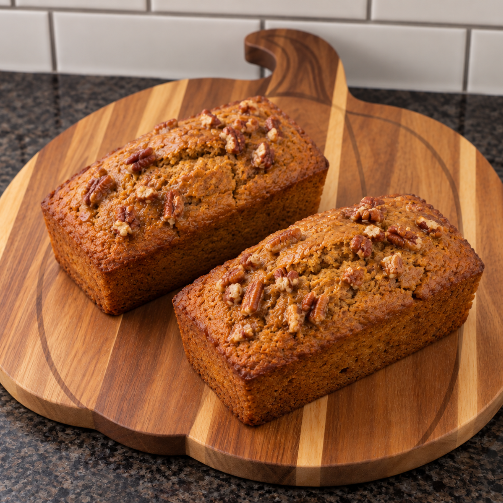 pumpkin pecan mini loaves fir and maple
